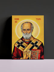 Sveti Nikola - ikona na platnu