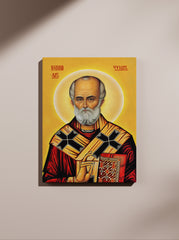 Sveti Nikola - ikona na platnu